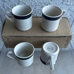Alpine Cream & Navy Mug Collection-set of 4 mugs-brand new, in a box.